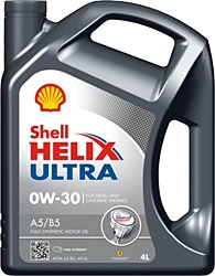 Shell Helix Ultra A5/B5 0W-30 4 lt Motor Yağı