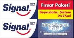 Signal Beyazlatıcı Sistem 75 ml 2 Adet Diş Macunu