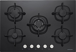Silverline CS5426B01 75 cm Wok Gözlü Siyah Cam Ankastre Ocak