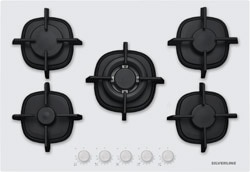 Silverline CS5426W01 75 cm Wok Gözlü Beyaz Cam Ankastre Ocak