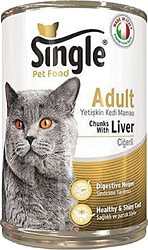 Single Ciğerli 415 gr Yetişkin Konserve Kedi Maması
