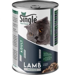 Single Kuzu Etli 400 gr Yetişkin Konserve Kedi Maması