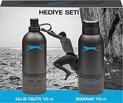 Slazenger Active Sport Mavi EDT 125 ml + Deo Sprey 150 ml Erkek Parfüm Seti