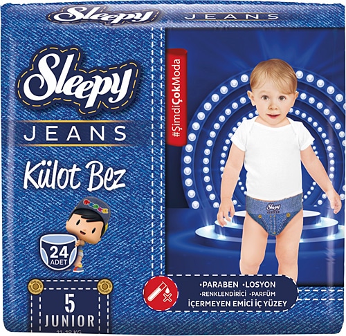 Sleepy Jeans 5 Numara Junior 24'lü Külot Bez