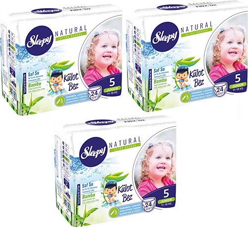 Sleepy Natural 5 Numara Junior 24 Lu 3 Paket Kulot Bez Fiyatlari Ozellikleri Ve Yorumlari En Ucuzu Akakce