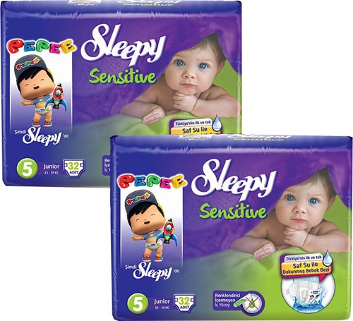 Sleepy Sensitive Pepee 5 Numara Junior 32 Adet 2 Li Paket Bebek Bezi Fiyatlari Ozellikleri Ve Yorumlari En Ucuzu Akakce