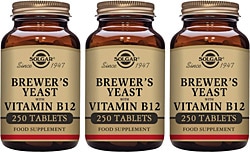 Solgar Brewer's Yeast With Vitamin B12 250 Tablet 3'lü