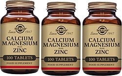Solgar Calcium Magnesium Plus Zinc 100 Tablet 3'lü