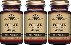 Solgar Folate 400 mg 50 Tablet 3'lü