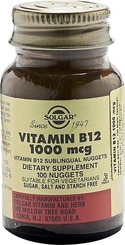 Solgar Vitamin B12 1000 mcg 100 Dilaltı Tableti