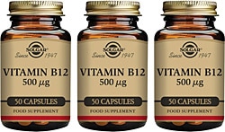 Solgar Vitamin B12 500 mcg 50 Kapsül 3'lü