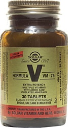 Solgar VM 75 30 Tablet Multivitamin