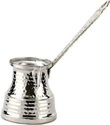 Sonay Bakırcılık Geniş Taban Nikelli Kalın Bakır Sütlük Cezve