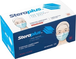 Steraplus 3 Katlı Burun Telli 50'li Cerrahi Yüz Maskesi
