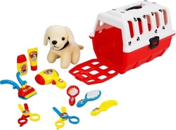 Sunman Çantalı Peluş Köpek Kuaför Seti