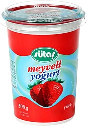 Sütaş Çilekli Meyveli Yoğurt 500 gr