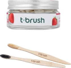 T-Brush Çilek Aromalı Flörürsüz 90'lı Diş Macunu Tableti