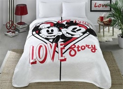 Taç 71120814 Disney Minnie Mickey Lisanslı Çift Kişilik Battaniye