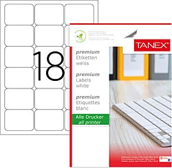 Tanex TW-2018 63.5x46.6 mm A4 Lazer Etiket