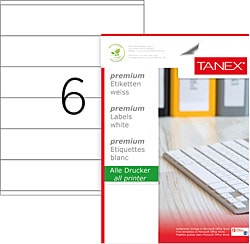 Tanex TW-2047 210x47,81 mm A4 Lazer Etiket