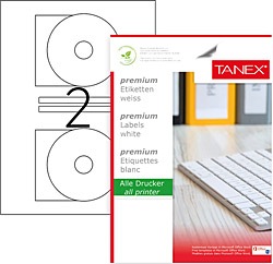 Tanex TW-2116 116x41 mm Lazer CD Etiketi