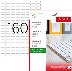 Tanex TW-2280 22x12 mm A4 Lazer Etiket