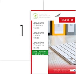 Tanex TW-2294 210x294.86 mm A4 Lazer Etiket