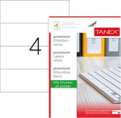 Tanex TW- 2404 210x74.25 mm A4 Lazer Etiket