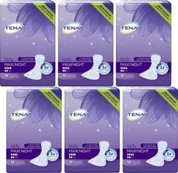 Tena Maxi Night 6 Damla 12'li 6 Paket Mesane Pedi