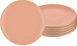 The Mia Basic 6'lı Somon Pembe Servis Tabağı Seti
