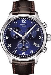 Tissot Chrono XL Classic T116.617.16.047.00 Deri Kordon Kahverengi-Mavi Erkek Kol Saati