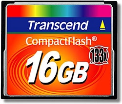 Transcend TS16GCF133 16 GB CF133 Compact Flash Hafıza Kartı
