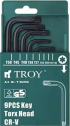 Troy T26200 9 Parça Torx Alyan Anahtar Seti