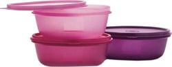 Tupperware Üç Şekerpare 3x600 ml Saklama Kabı Mor