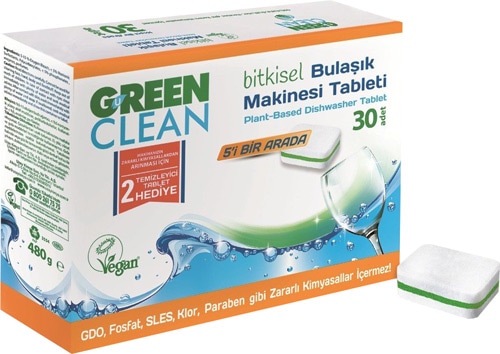 U Green Clean Bitkisel 30 Adet Bulaşık Makinesi Tableti