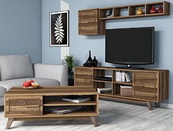 Variant Ayla Ceviz TV Ünitesi ve Orta Sehpa Takımı