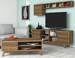 Variant İnci Ceviz TV Ünitesi ve Orta Sehpa Takımı