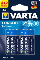 Varta Longlife Power 6'lı Alkalin AA Kalem Pil