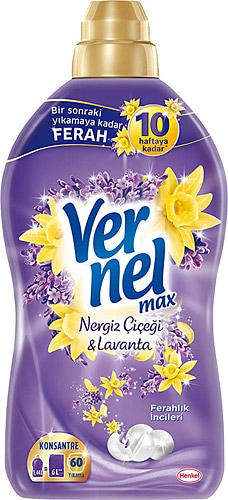 Vernel Max Nergis Çiçeği Lavanta 1.44 lt 60 Yıkama Yumuşatıcı