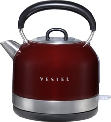 Vestel Retro Bordo 2200 W 1.7 Çelik Kettle