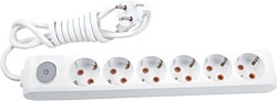 Viko Multi-let Topraklı Anahtarlı 5 m 6'lı Priz