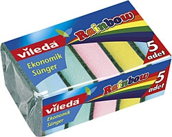 Vileda Rainbow 5'li Bulaşık Süngeri
