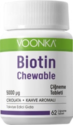 Voonka Biotin 5000 mcg 62 Çiğneme Tableti