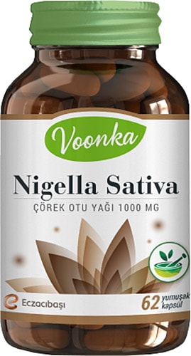 Voonka Nigella Sativa Çörek Otu Yağı 1000 mg 62 Kapsül