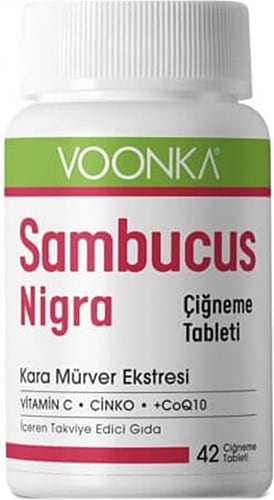 Voonka Sambucus Nigra 42 Çiğneme Tablet