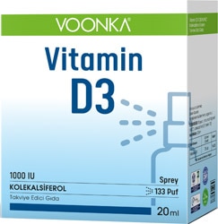 Voonka Vitamin D3 1000 IU Sprey 20 ml
