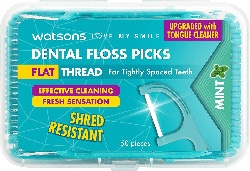 Watsons Flat Thread Dental Floss Picks Mint 50'li Diş İpi