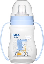 Wee Baby Akıtmaz Kulplu PP Antikolik 250 ml Mavi Bardak