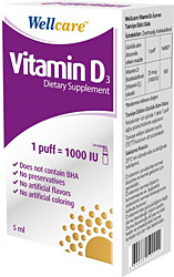 Wellcare Vitamin D3 1000 IU Sprey 5 ml