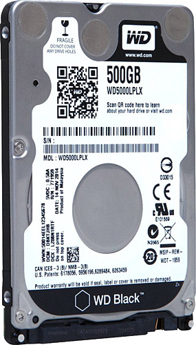 Western Digital 2.5" 500 GB Black WD5000LPLX SATA 3.0 7200 RPM Hard Disk